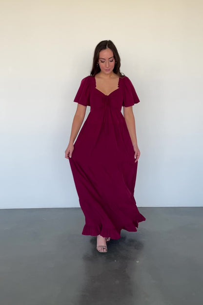 Raya Maxi Dress | Berry