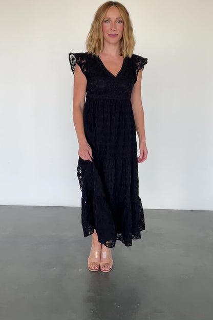 Ferrara Lace Maxi Dress | Black