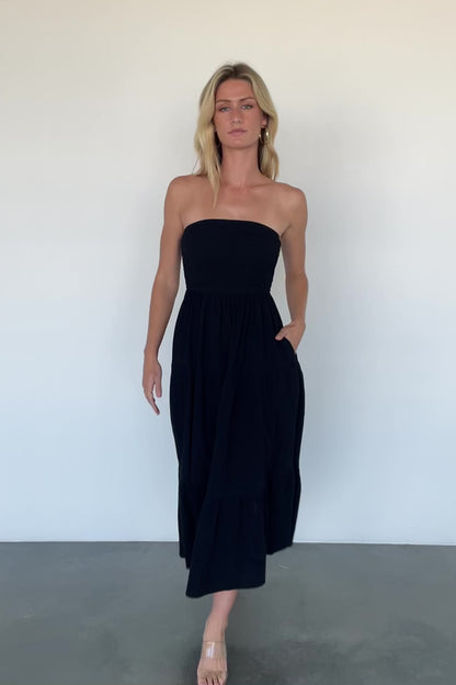 Delray Strapless Dress | Black