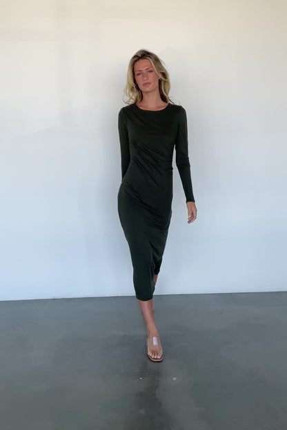 Jaelyn Ruched Dress | Olive