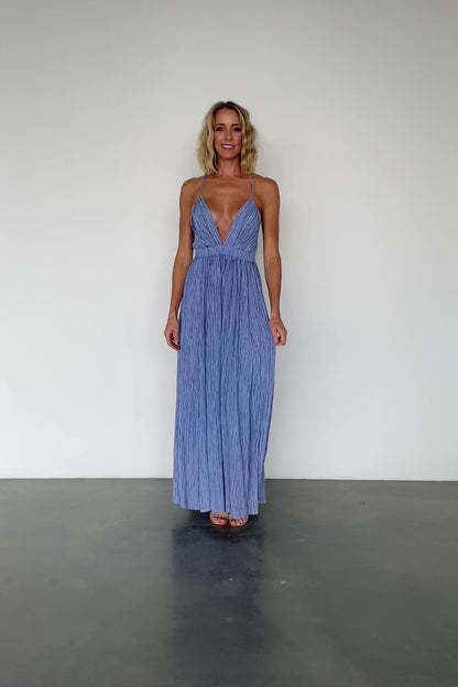 Korley Maxi Dress | Blue Stripe