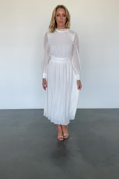 Julie Long Sleeve Dress | Off White