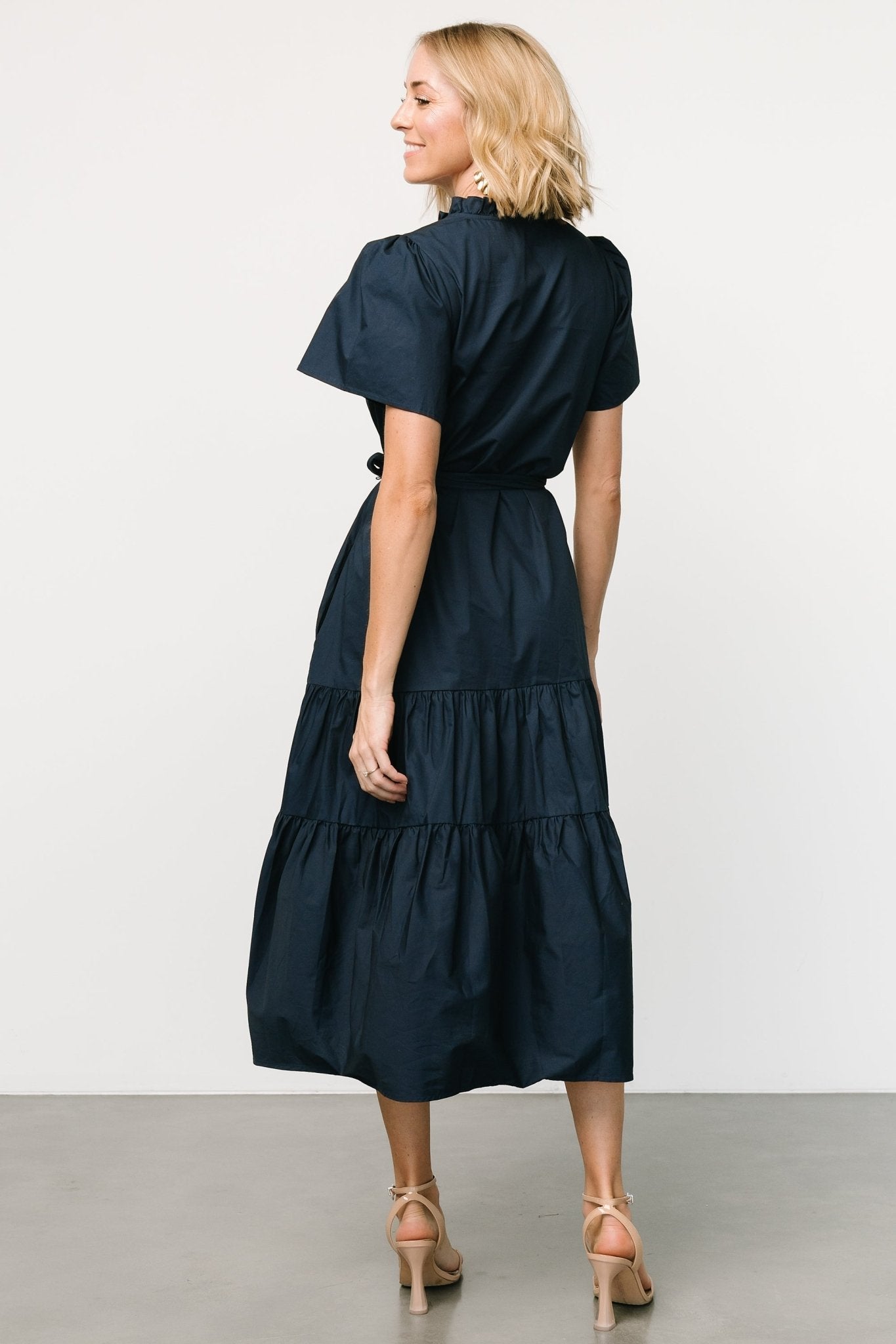 Providence Poplin Dress | Navy - Baltic Born