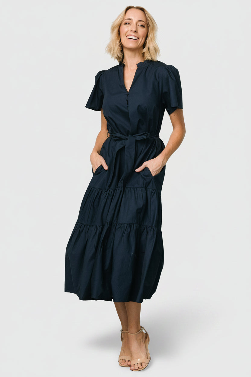 Providence Poplin Dress | Navy Providence Poplin Dress | Navy