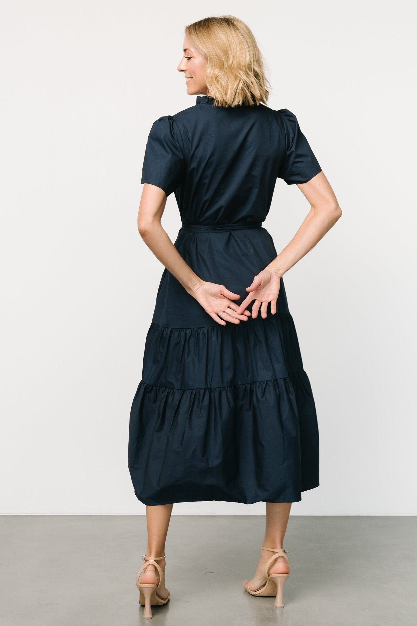 Providence Poplin Dress | Navy - Baltic Born