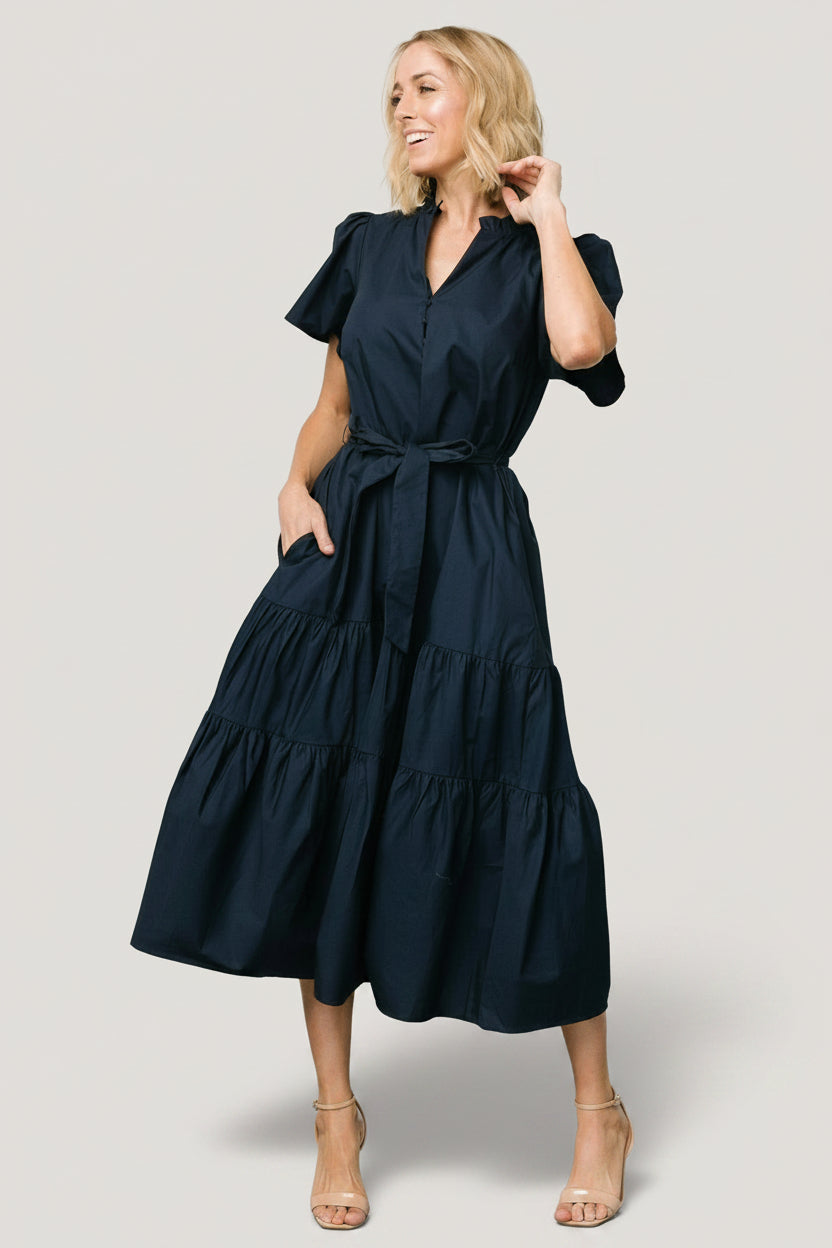 Providence Poplin Dress | Navy Providence Poplin Dress | Navy
