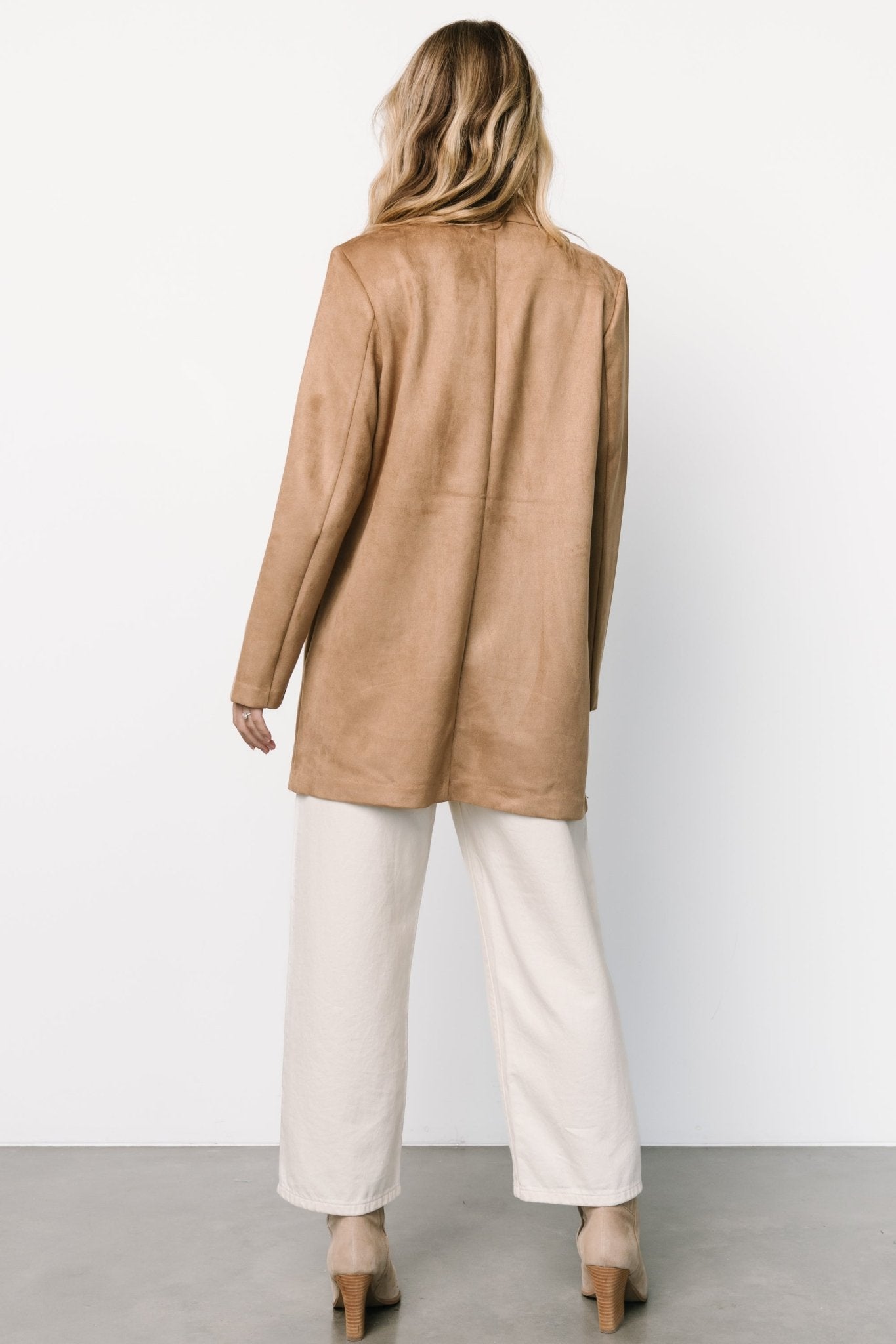 Queenie Faux Suede Jacket | Camel - Baltic Born