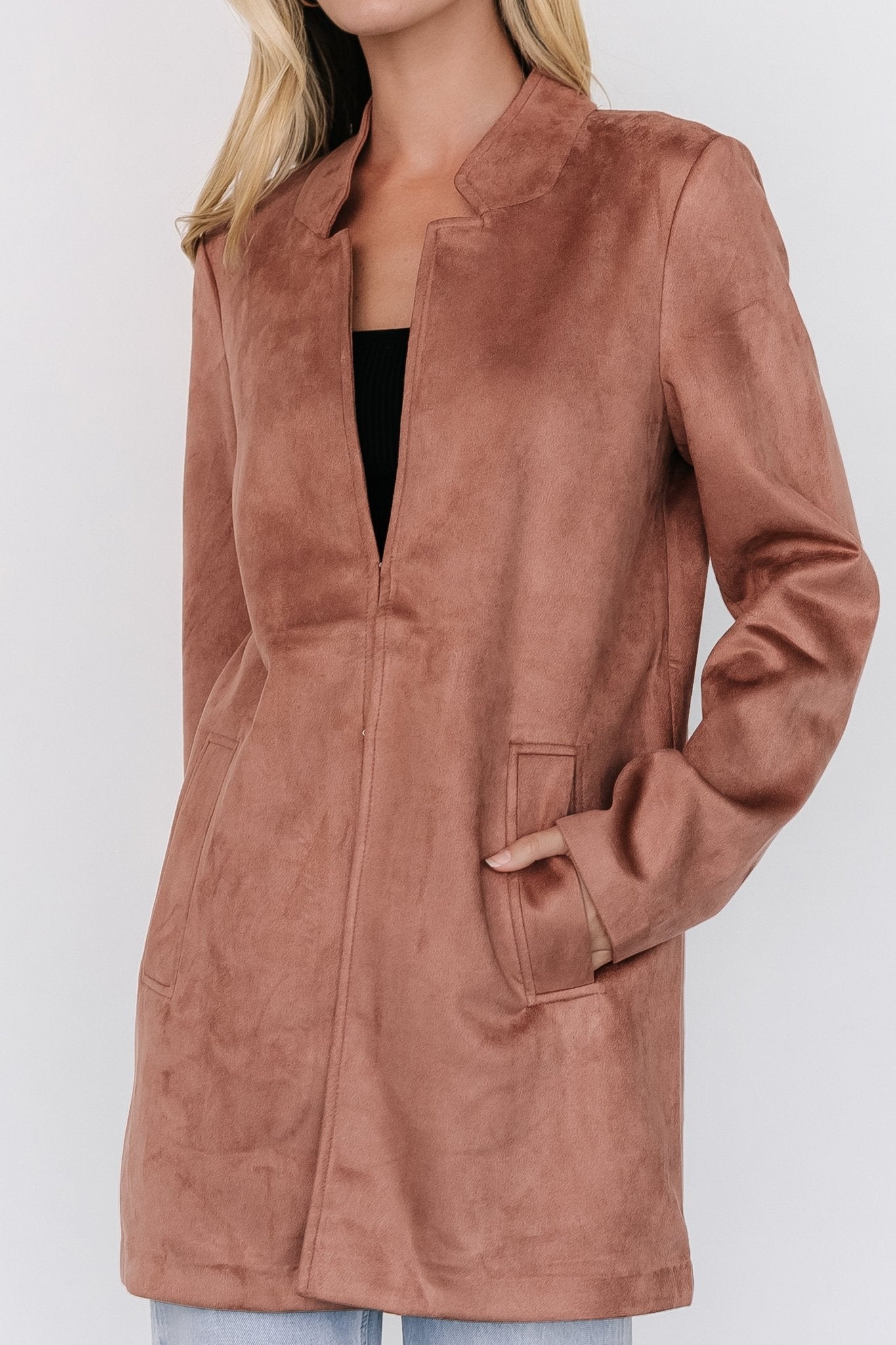 Queenie Faux Suede Jacket | Dusty Clove - Baltic Born