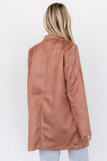 Queenie Faux Suede Jacket | Dusty Clove - Baltic Born