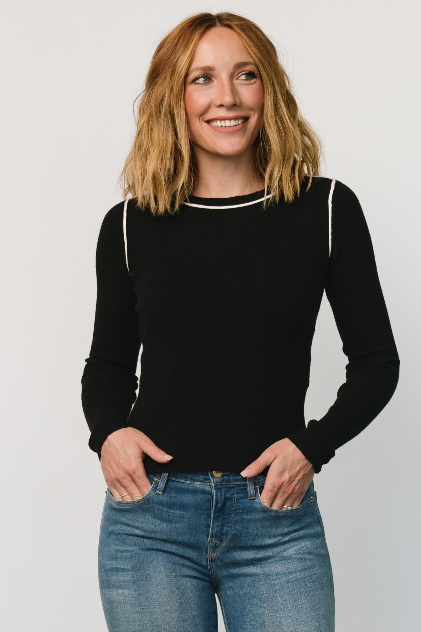 Quinlan Ribbed Top | Black - Baltic Born