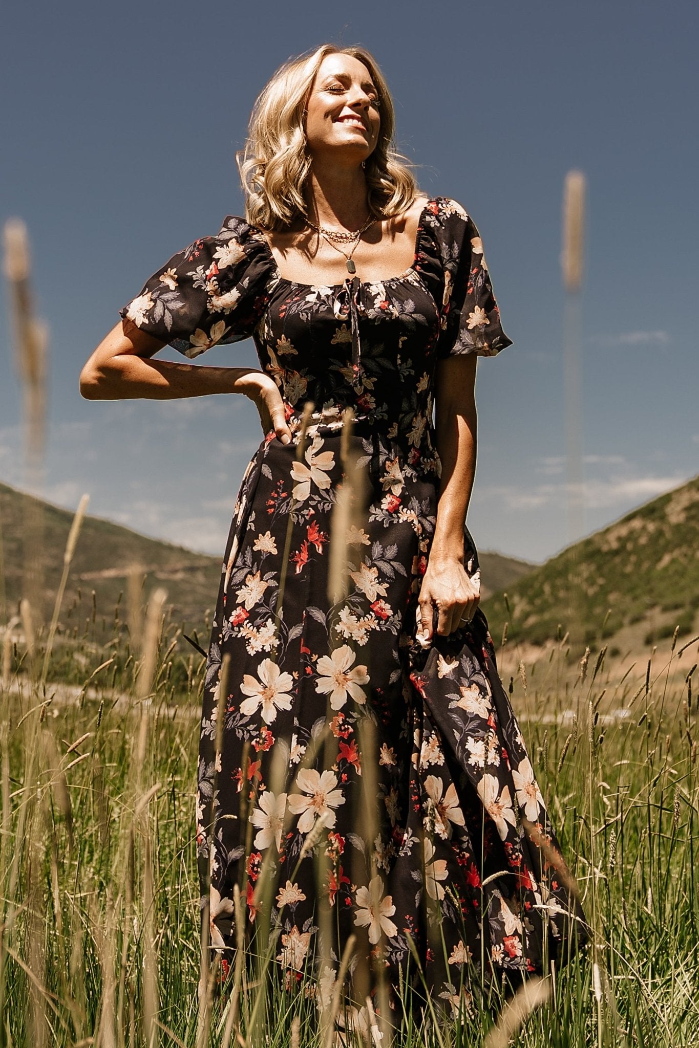 Raelynn Maxi Dress | Black Floral - Baltic Born