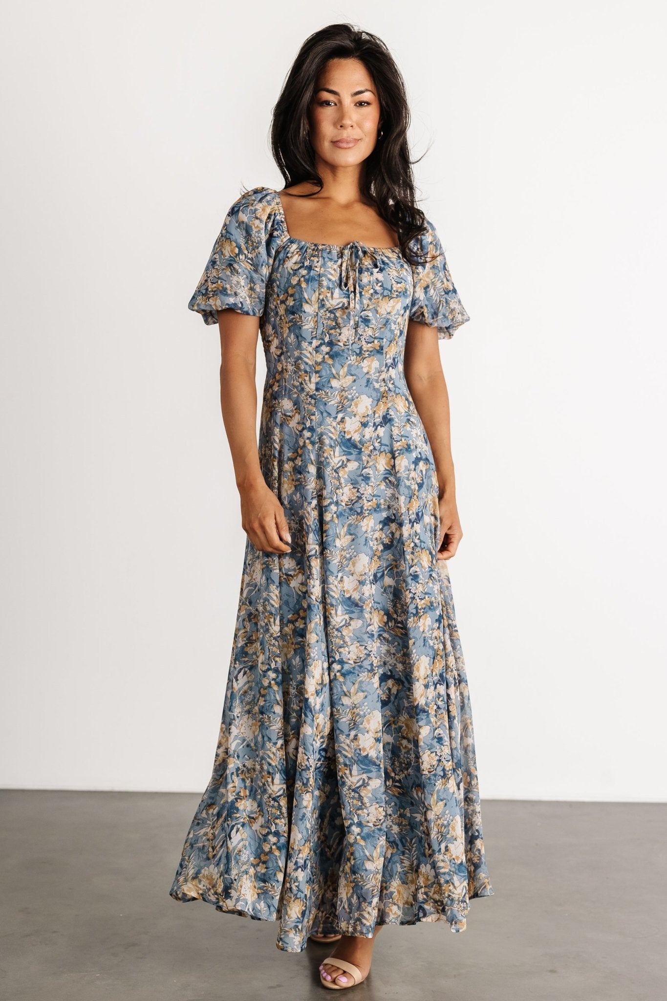 Raelynn Maxi Dress | Dusty Blue Floral Raelynn Maxi Dress | Dusty Blue Floral