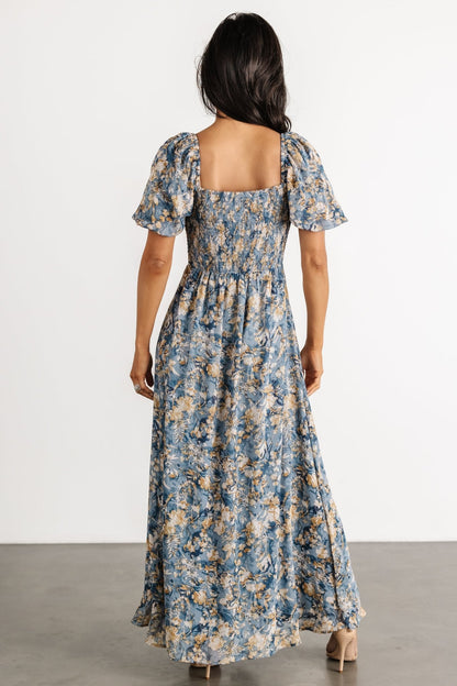 Raelynn Maxi Dress | Dusty Blue Floral - Baltic Born