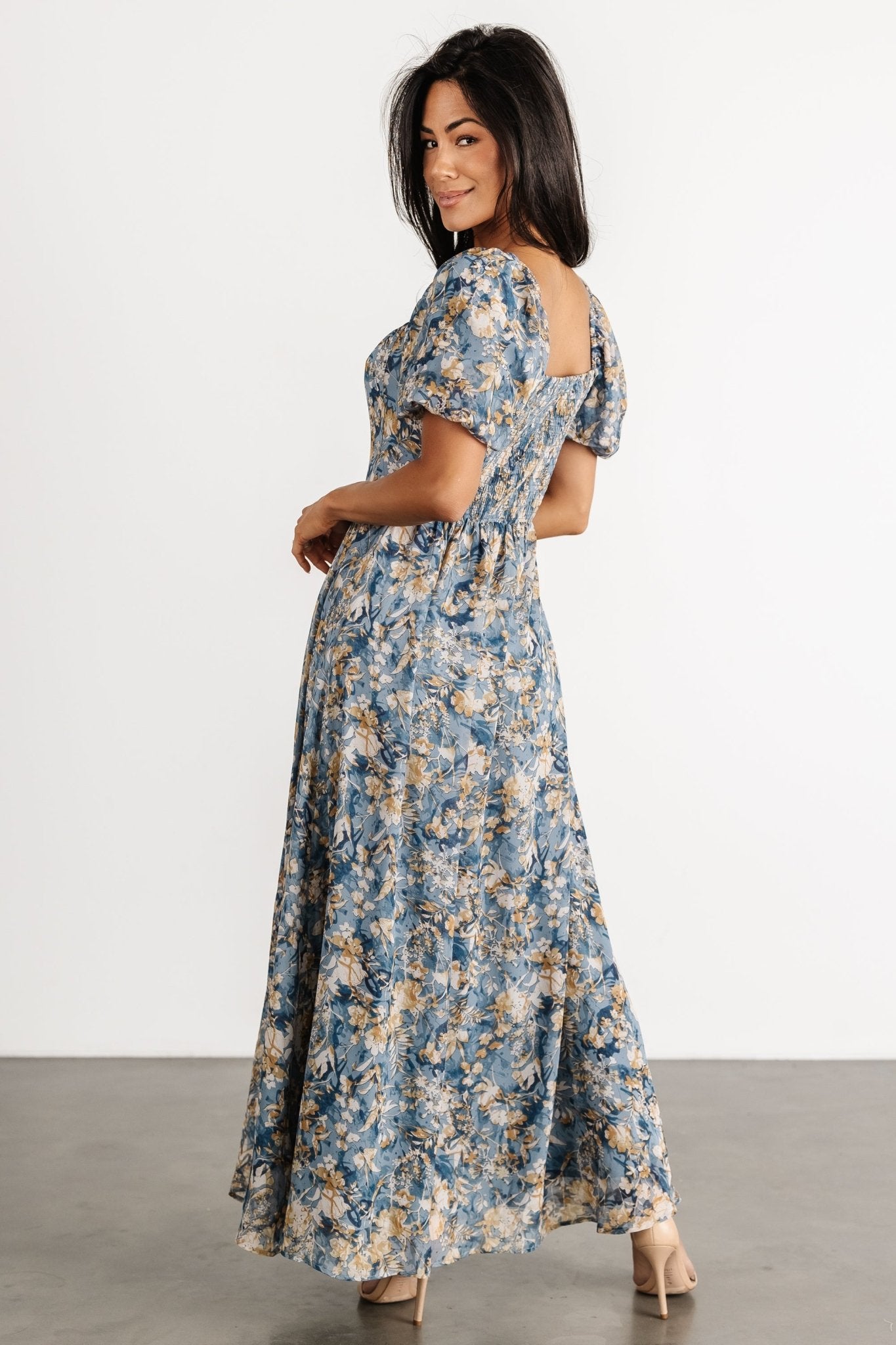 Raelynn Maxi Dress | Dusty Blue Floral - Baltic Born