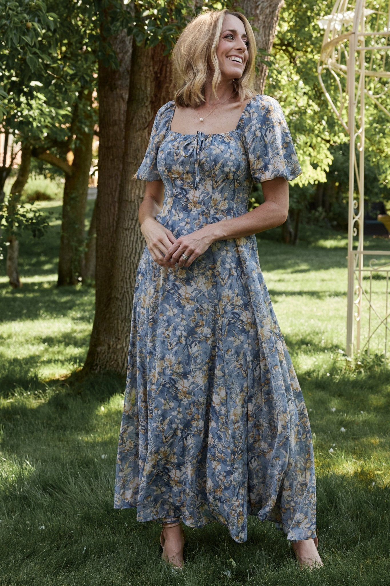 Raelynn Maxi Dress | Dusty Blue Floral - Baltic Born