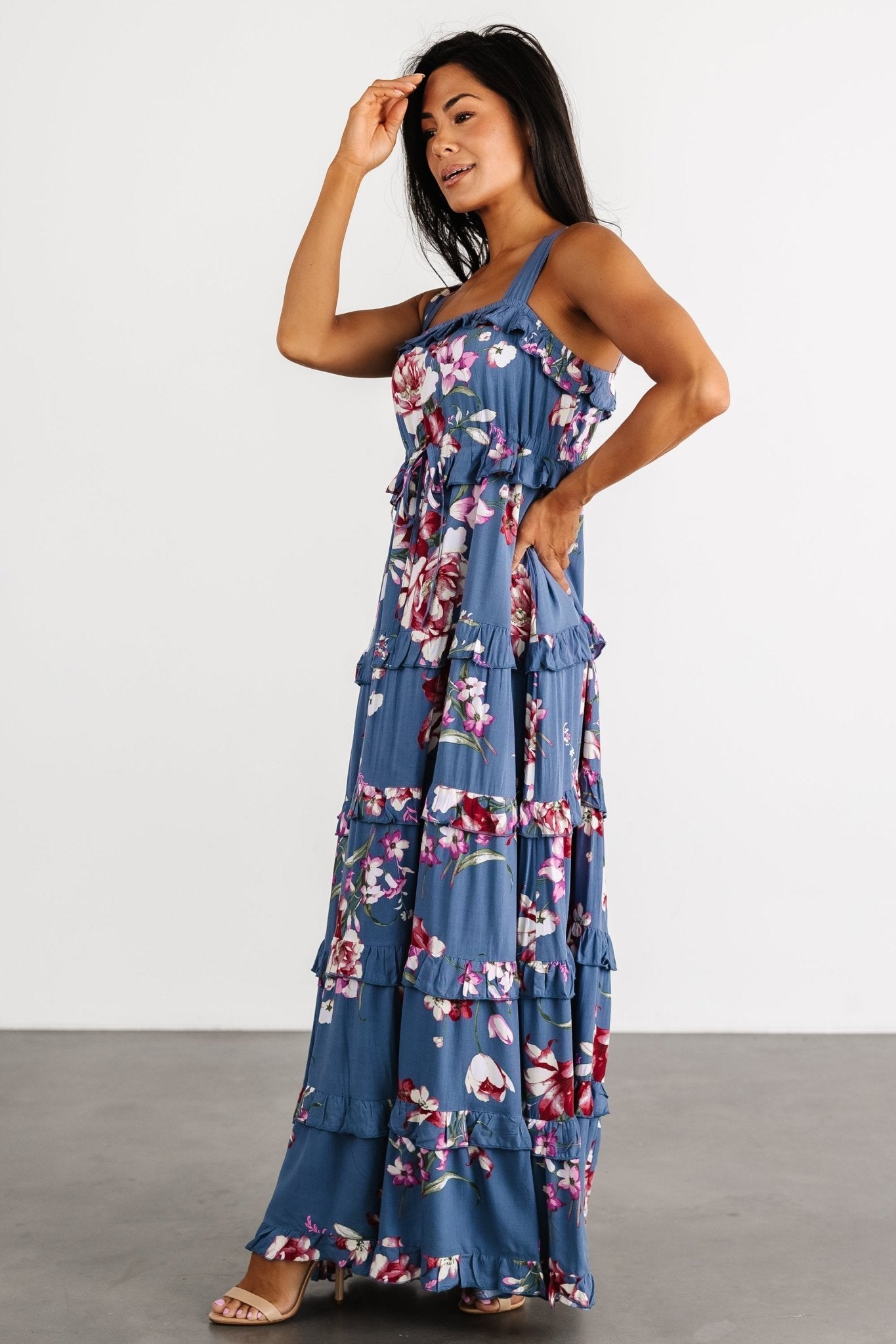 Raine Tank Maxi Dress | Blue Floral - Baltic Born