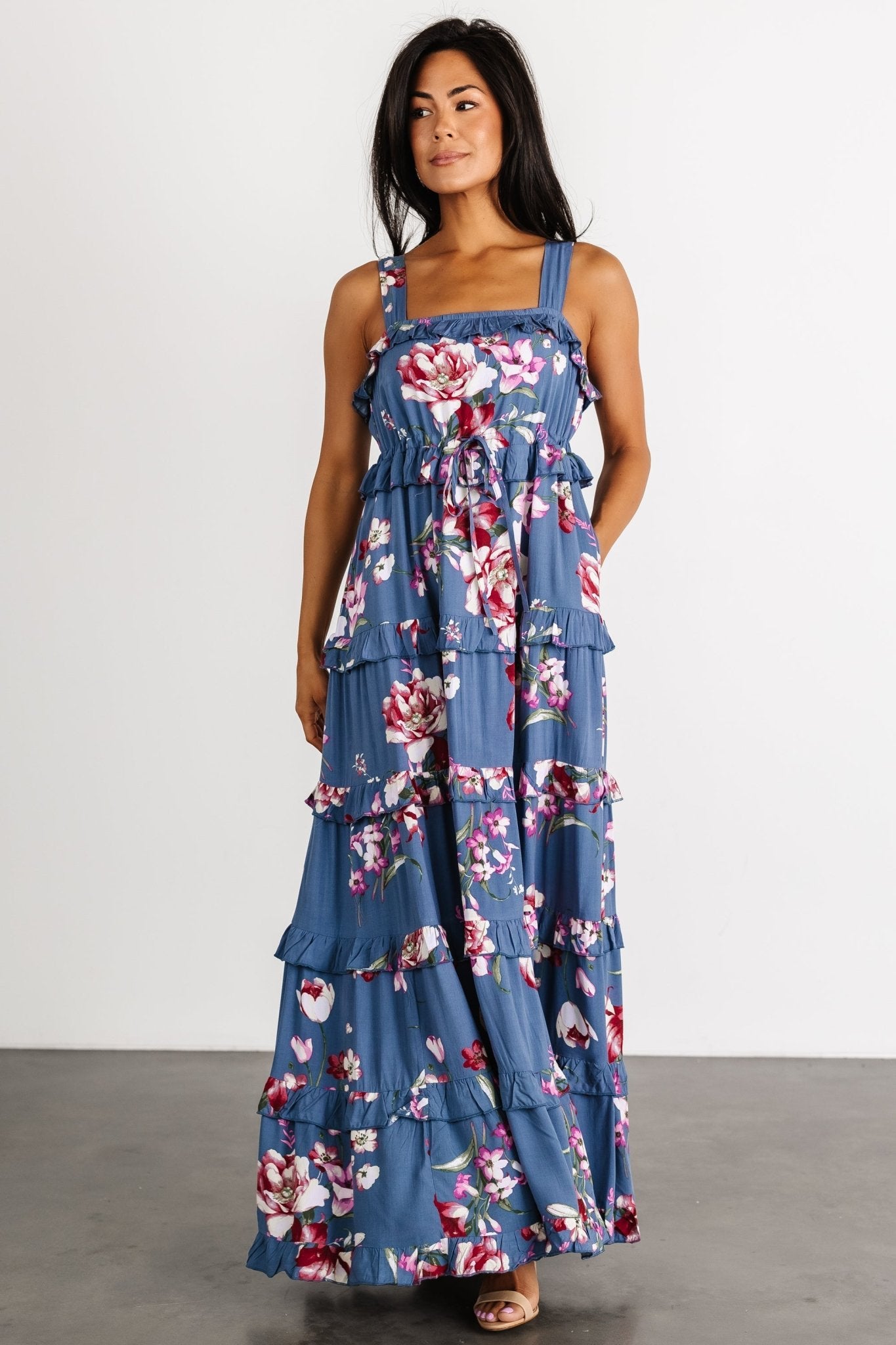 Raine Tank Maxi Dress | Blue Floral - Baltic Born