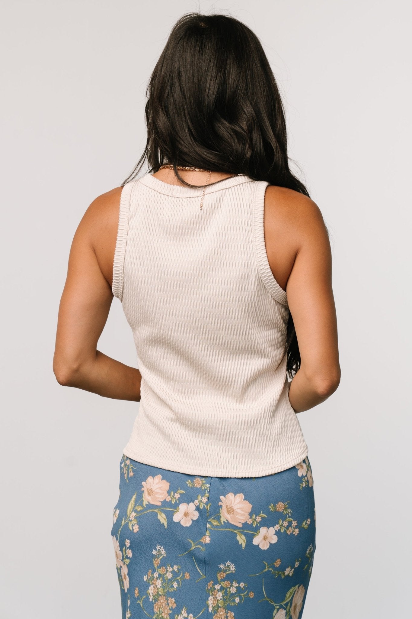 Raye Textured Tank Top | Cream - Baltic Born