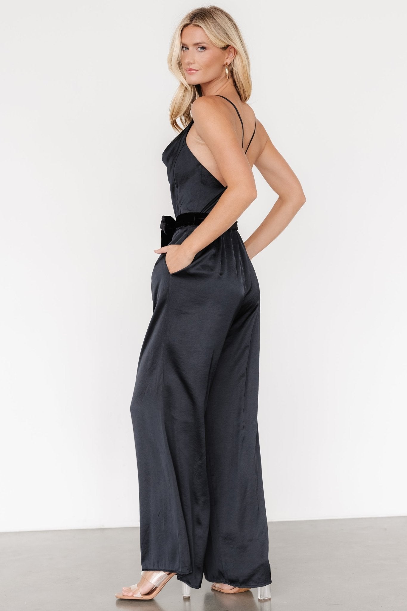 Rebel Satin Jumpsuit | Black - Baltic Born