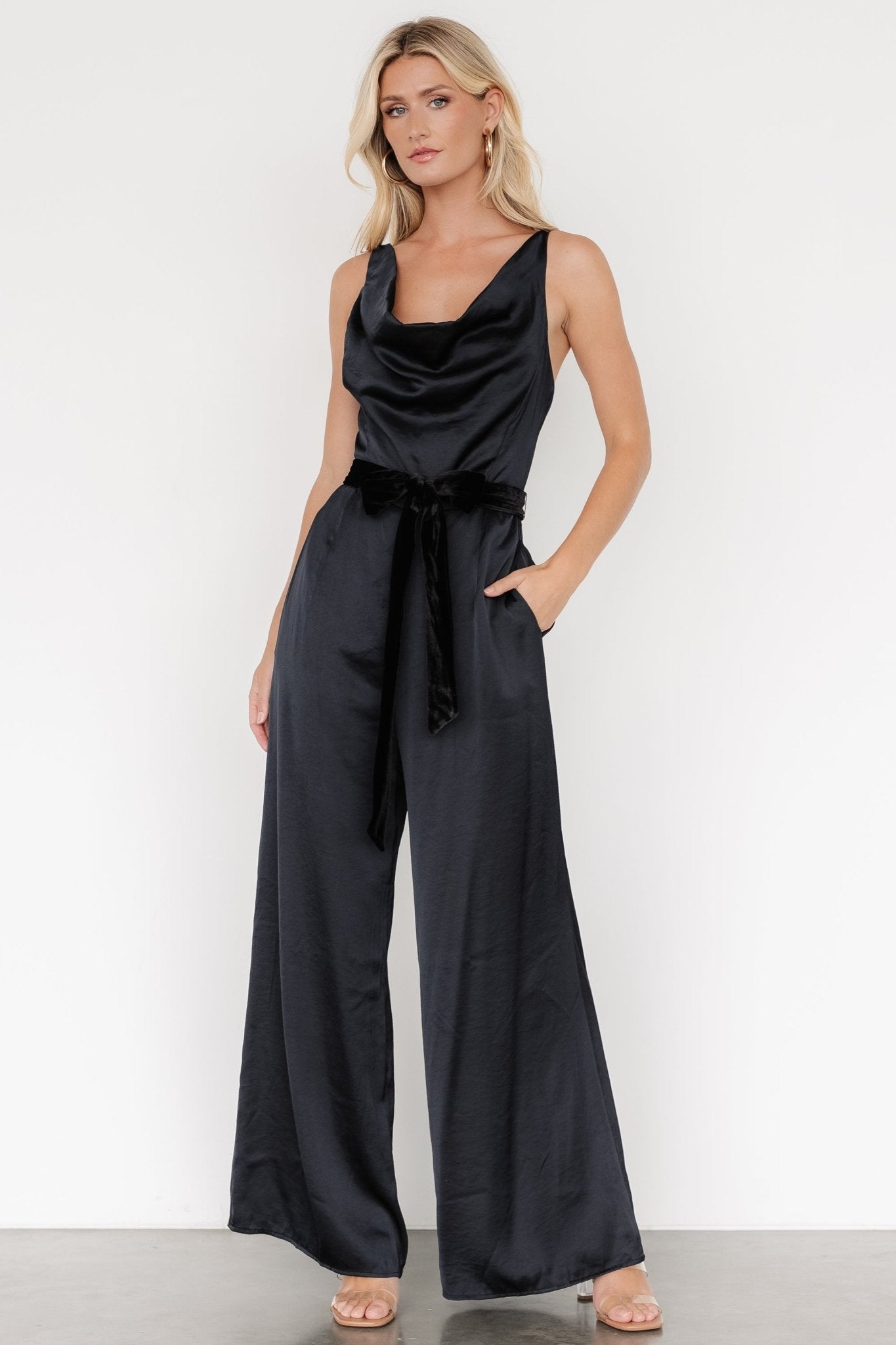 Rebel Satin Jumpsuit | Black - Baltic Born