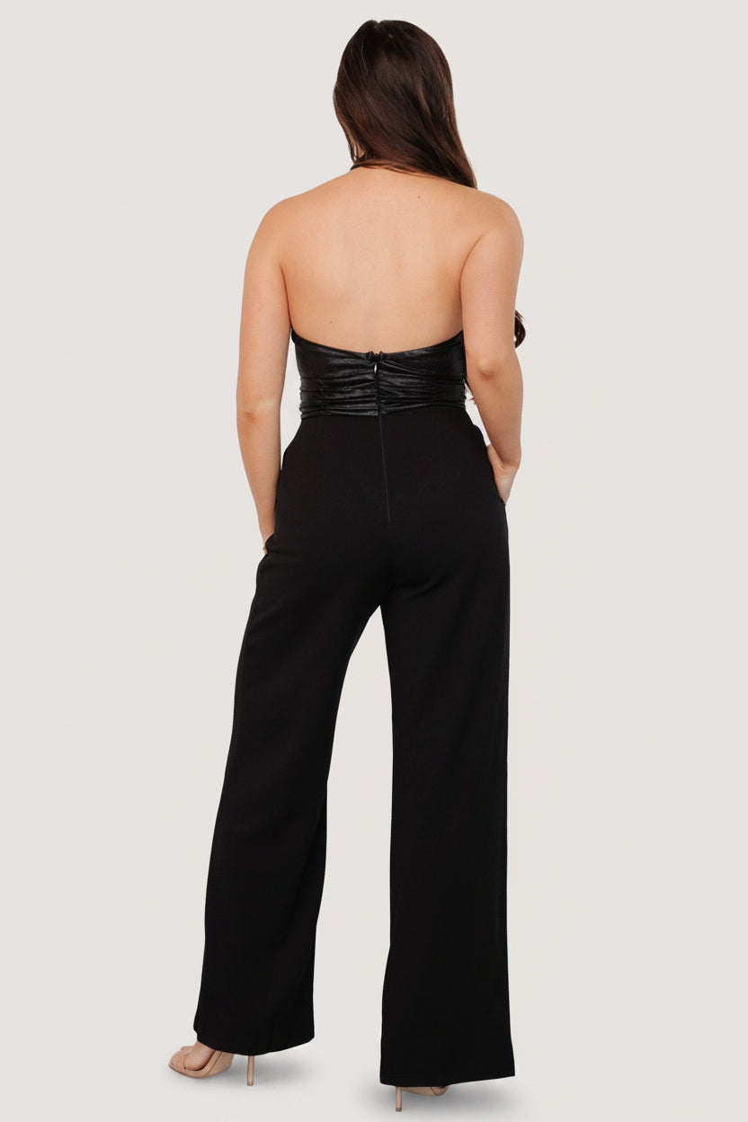 Reign Halter Jumpsuit | Black
