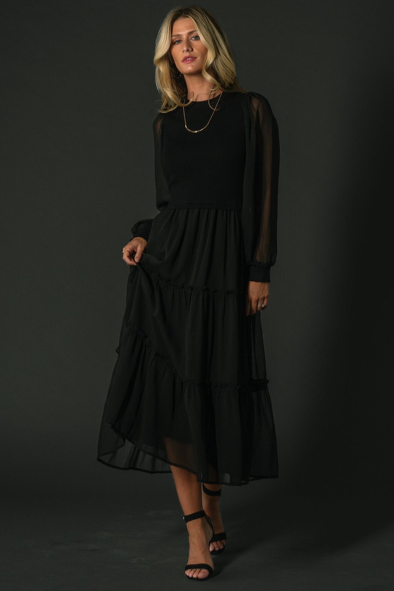 Remi Ribbed Maxi Dress | Black - Baltic Born