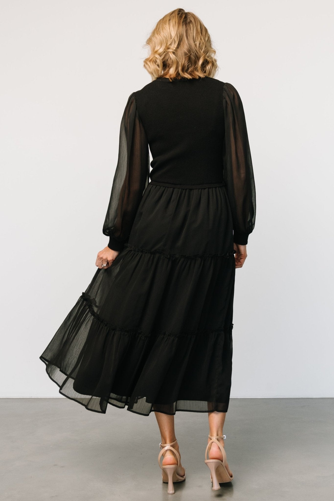 Baltic Born Womens Remi Ribbed Maxi Dress | Black | Size: Large Baltic Born Womens Remi Ribbed Maxi Dress | Black | Size: Large