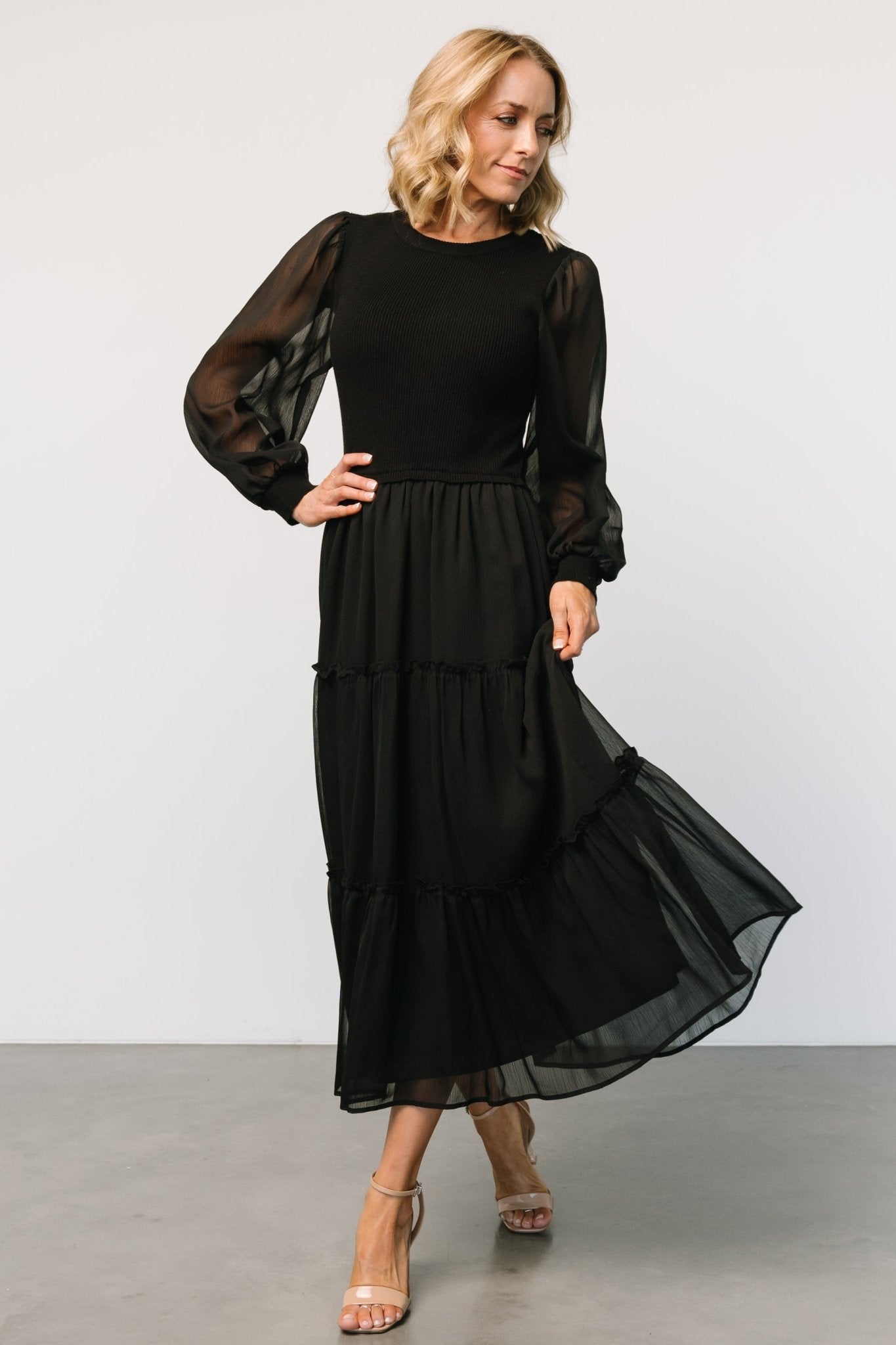 Remi Ribbed Maxi Dress | Black - Baltic Born