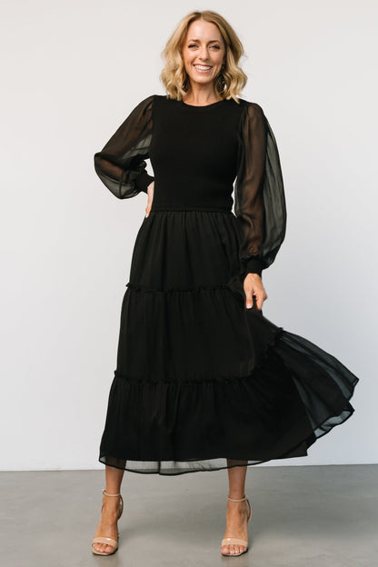 Remi Ribbed Maxi Dress | Black - Baltic Born