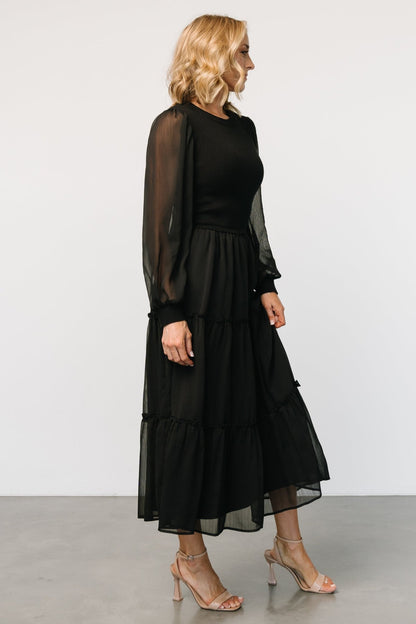 Remi Ribbed Maxi Dress | Black - Baltic Born