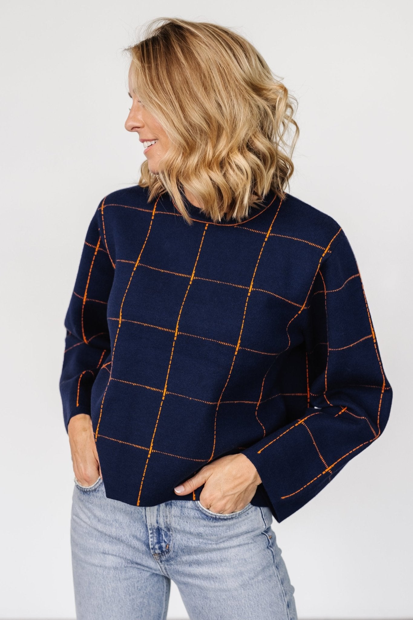 Remington Sweater | Navy + Orange - Baltic Born