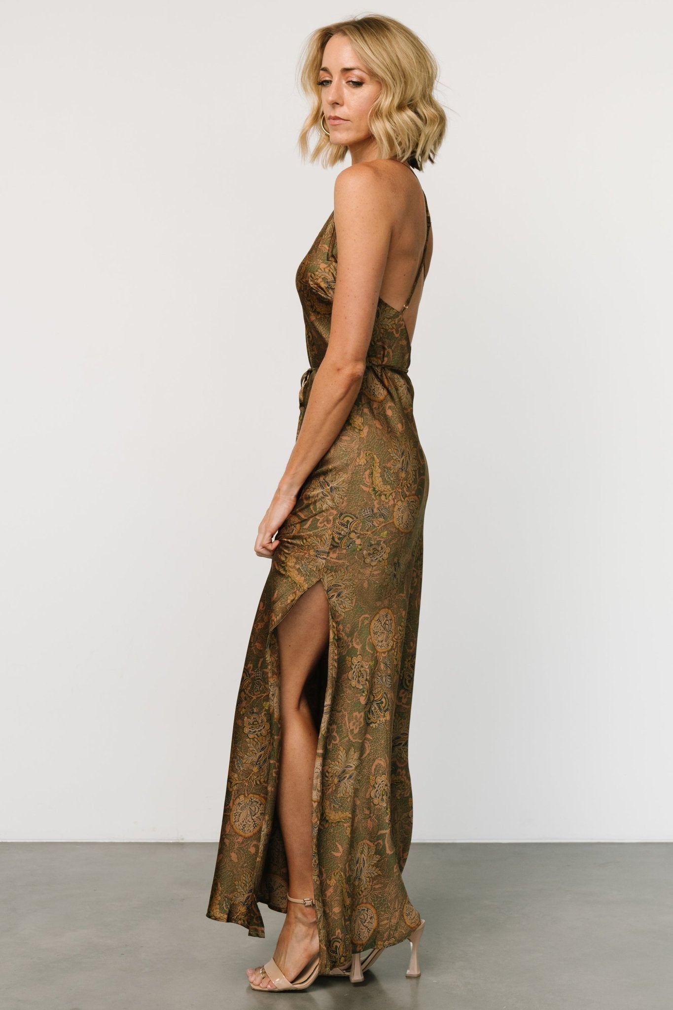 Reno Slip Maxi Dress | Brown + Olive - Baltic Born