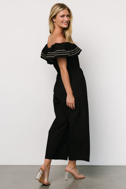 Reyna Off Shoulder Jumpsuit | Black - Baltic Born