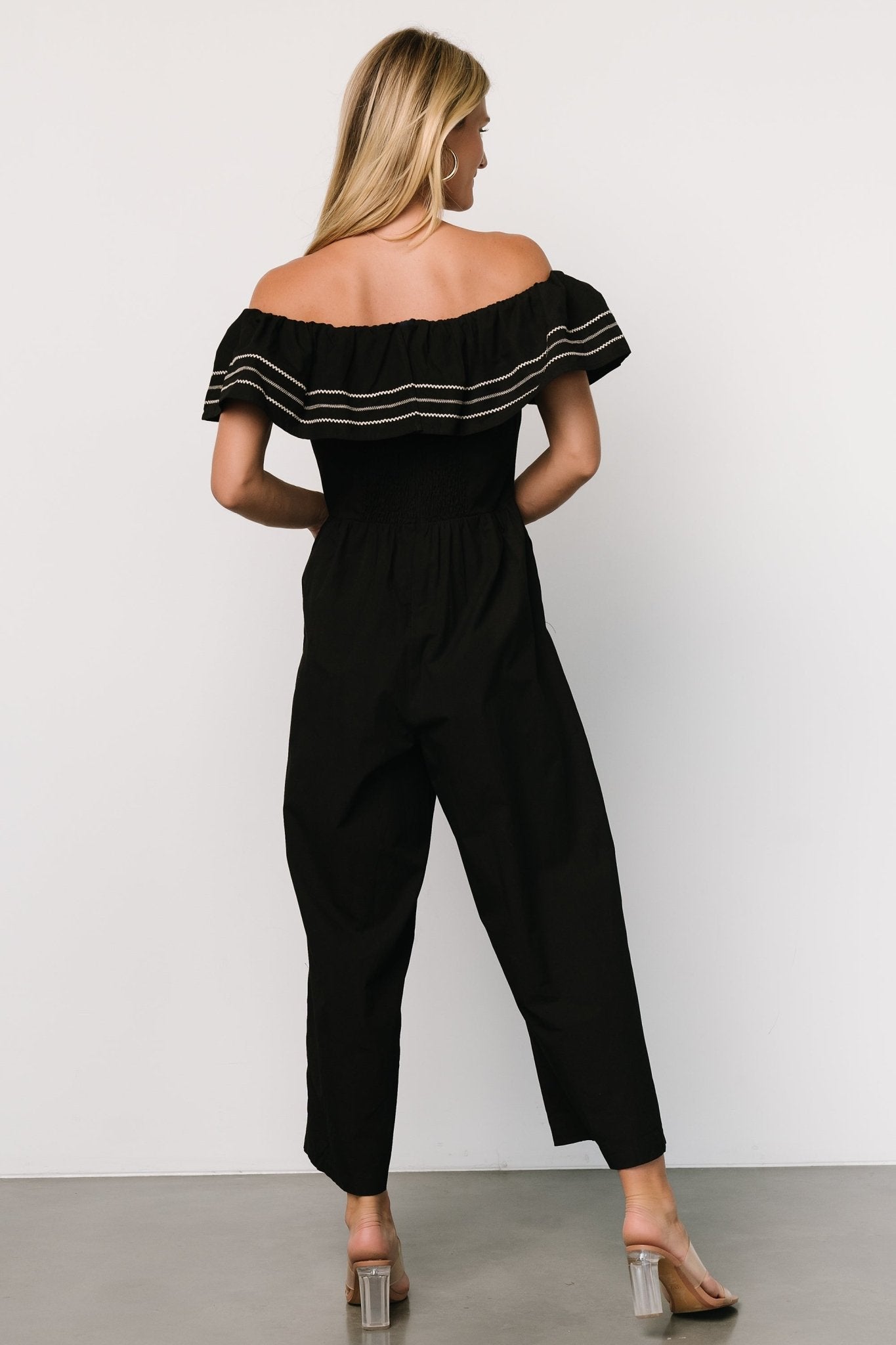 Reyna Off Shoulder Jumpsuit | Black - Baltic Born