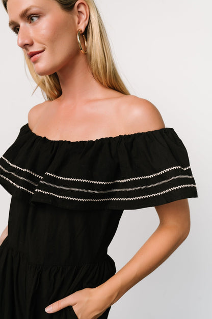 Reyna Off Shoulder Jumpsuit | Black - Baltic Born