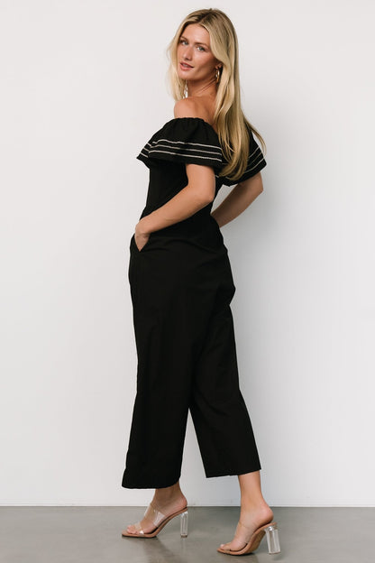 Reyna Off Shoulder Jumpsuit | Black - Baltic Born