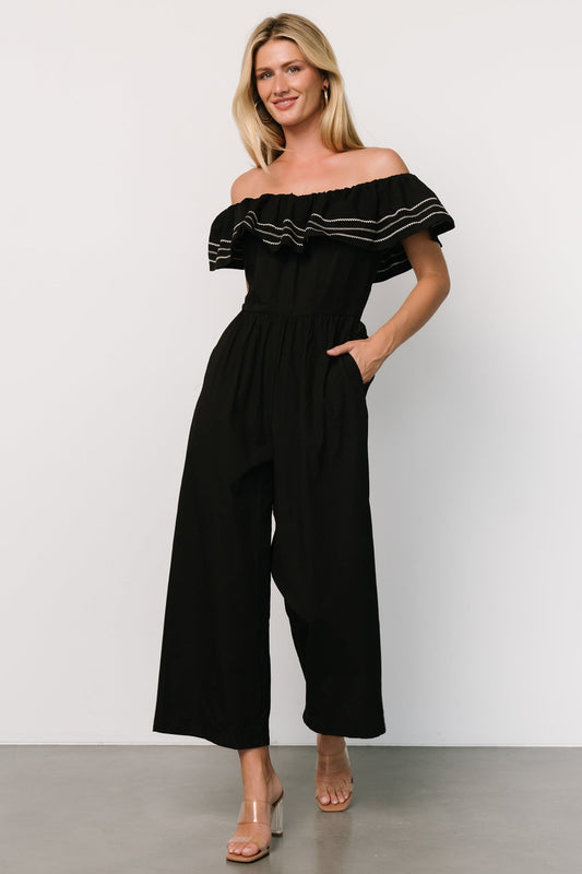 Reyna Off Shoulder Jumpsuit | Black - Baltic Born