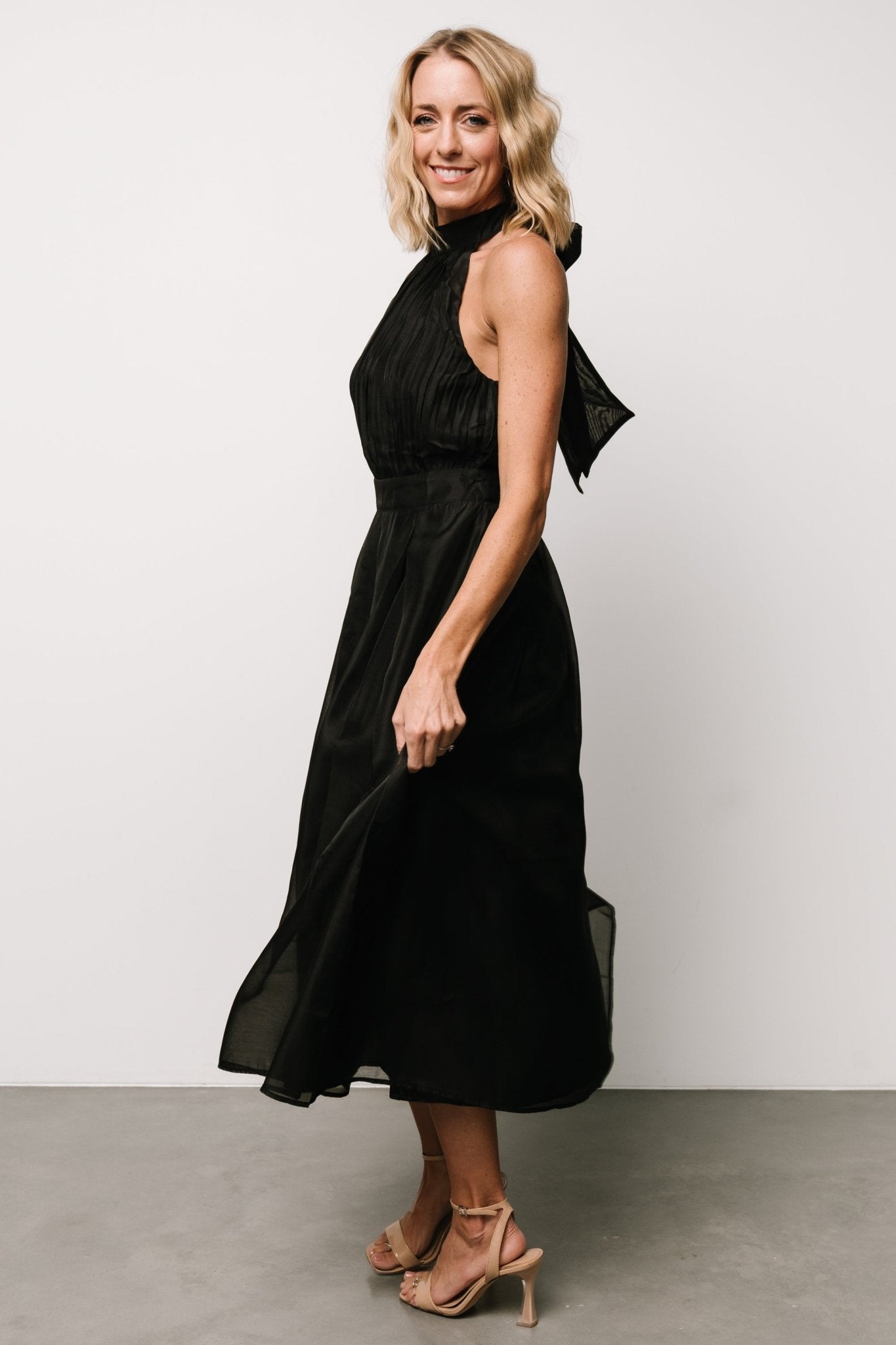 Rheise Pleated Top Dress | Black - Baltic Born