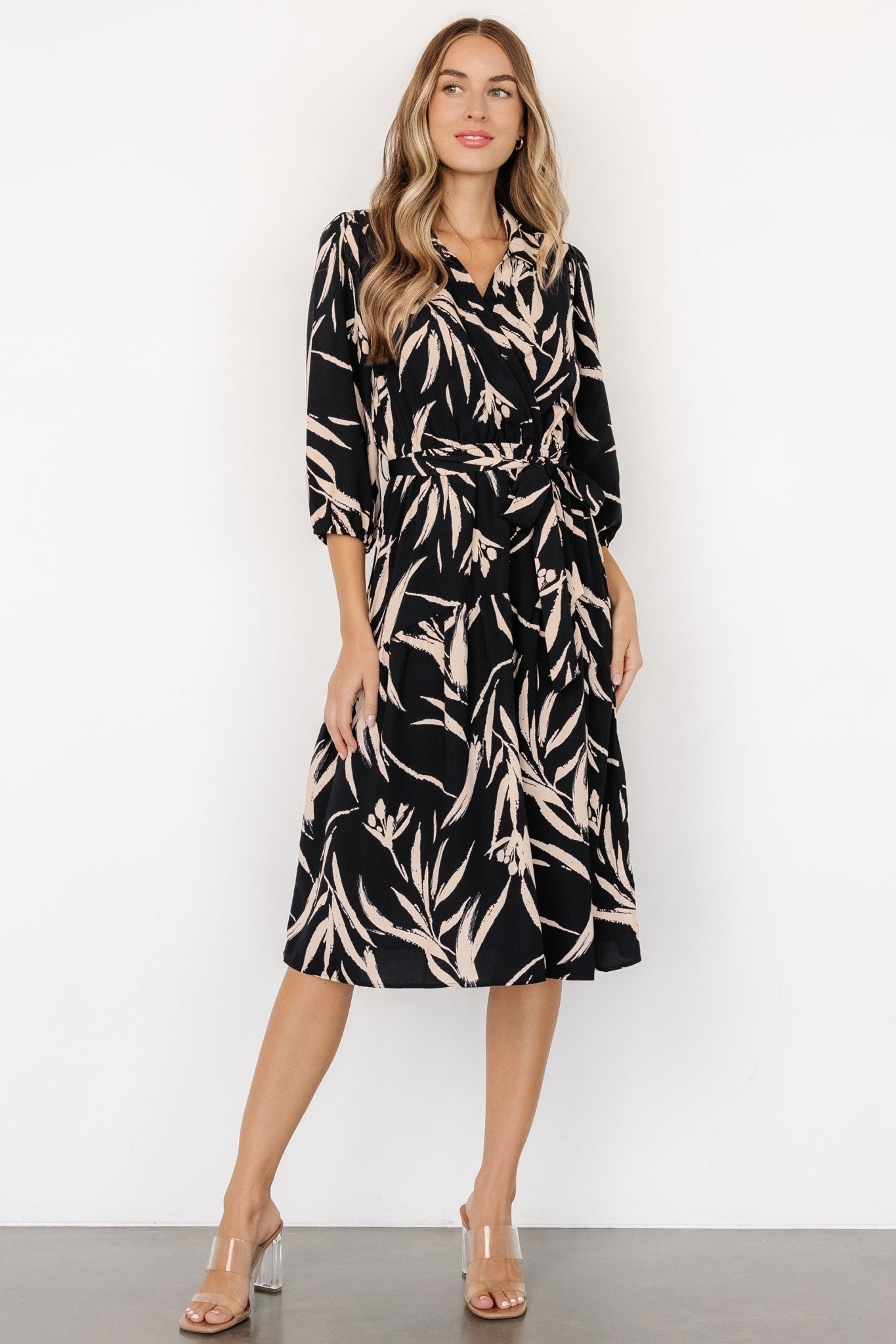 Riverside Midi Dress | Navy + Taupe - Baltic Born