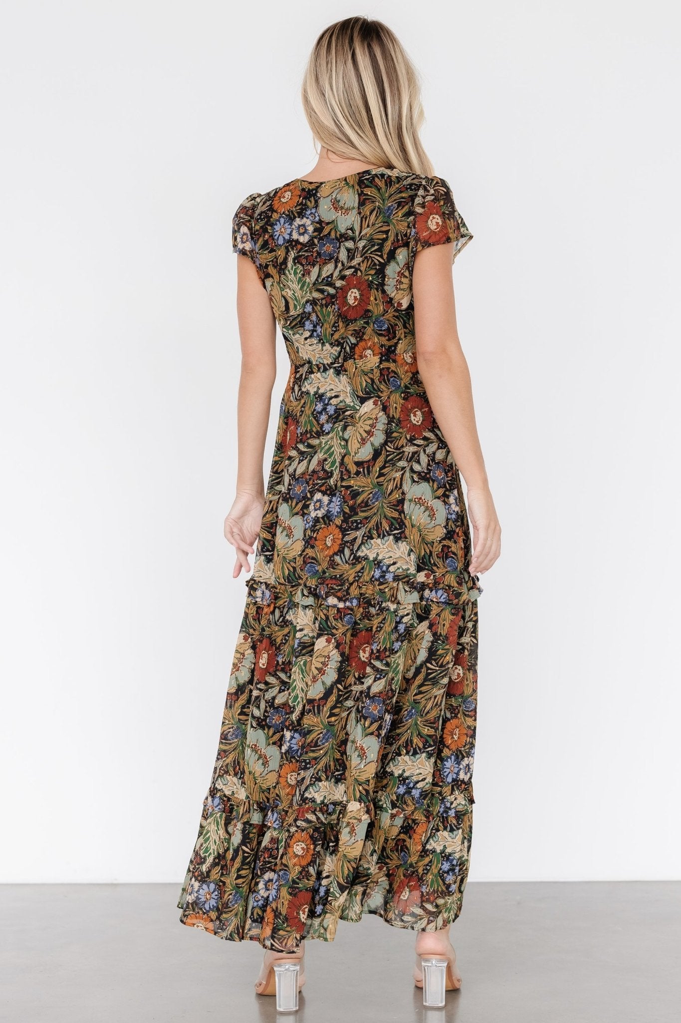 Riverwood Deep V Maxi Dress | Multi Floral - Baltic Born