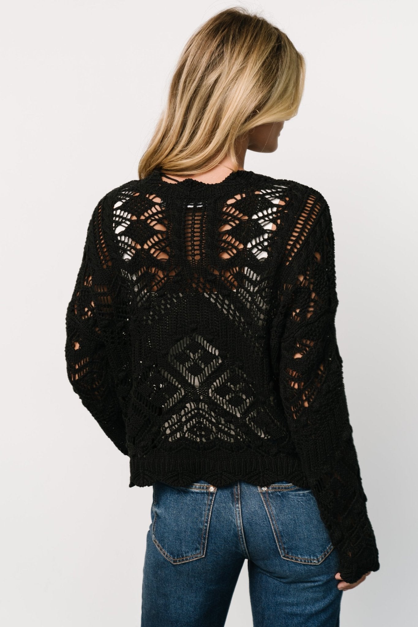 Roseburg Knit Sweater Top | Black - Baltic Born