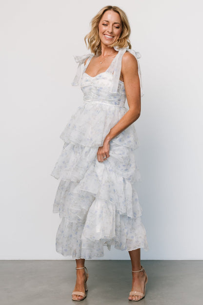 Rosemary Tiered Dress | Light Blue Floral - Baltic Born