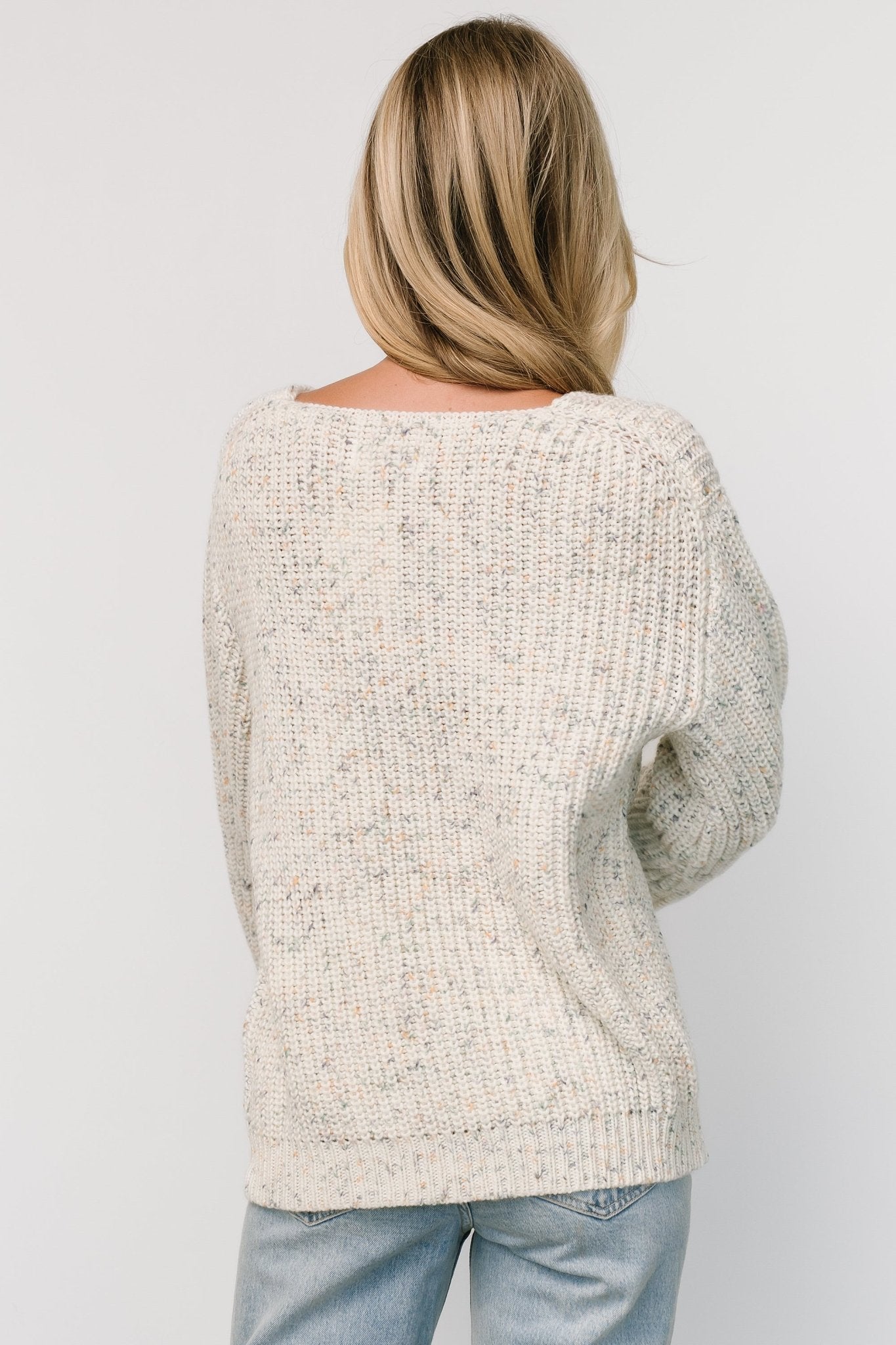 Rosie Knit Sweater | Ivory + Blue Multi - Baltic Born