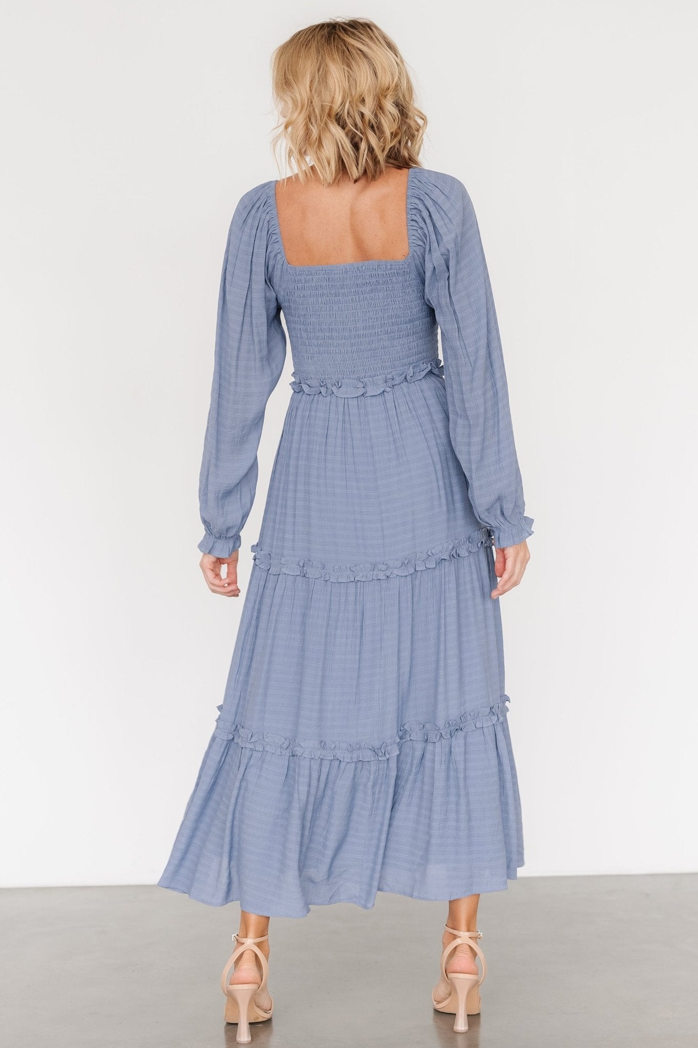 Rowan Tiered Dress | Slate Blue - Baltic Born