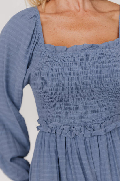 Rowan Tiered Dress | Slate Blue - Baltic Born