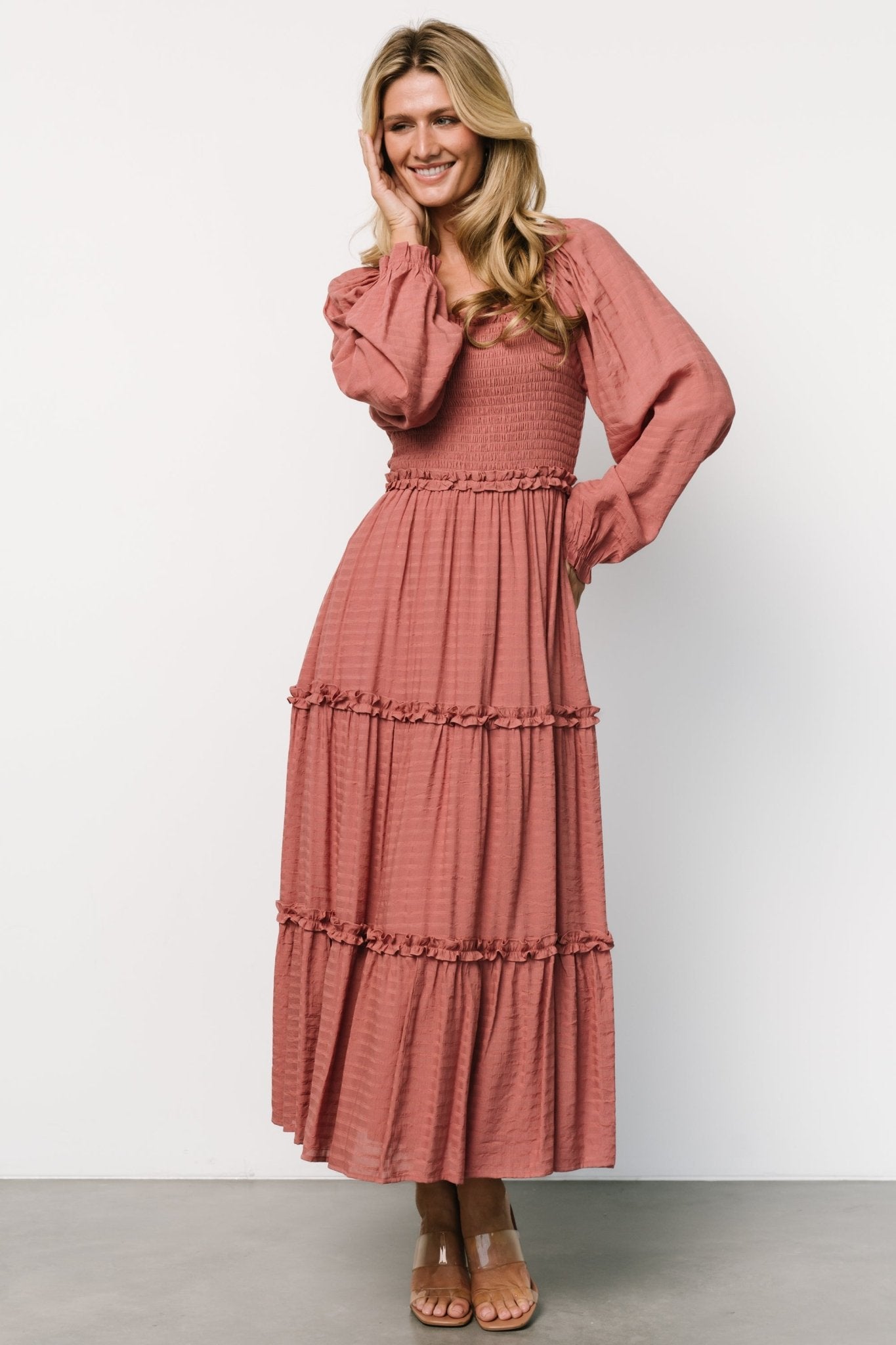 Rowan Tiered Dress | Vintage Rose - Baltic Born