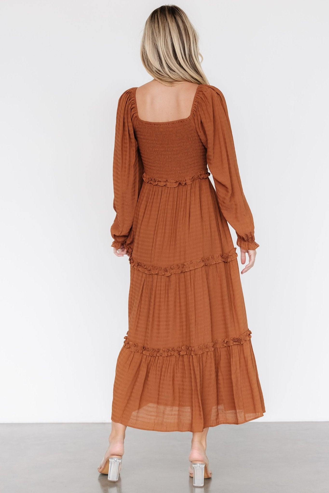 Rowan Tiered Dress | Warm Brown - Baltic Born