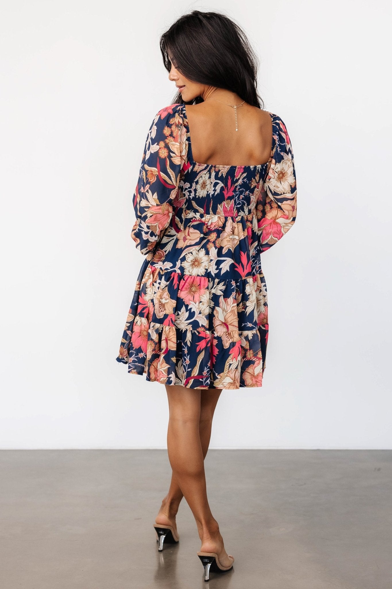 Rubi Short Dress | Navy Multi Floral - Baltic Born