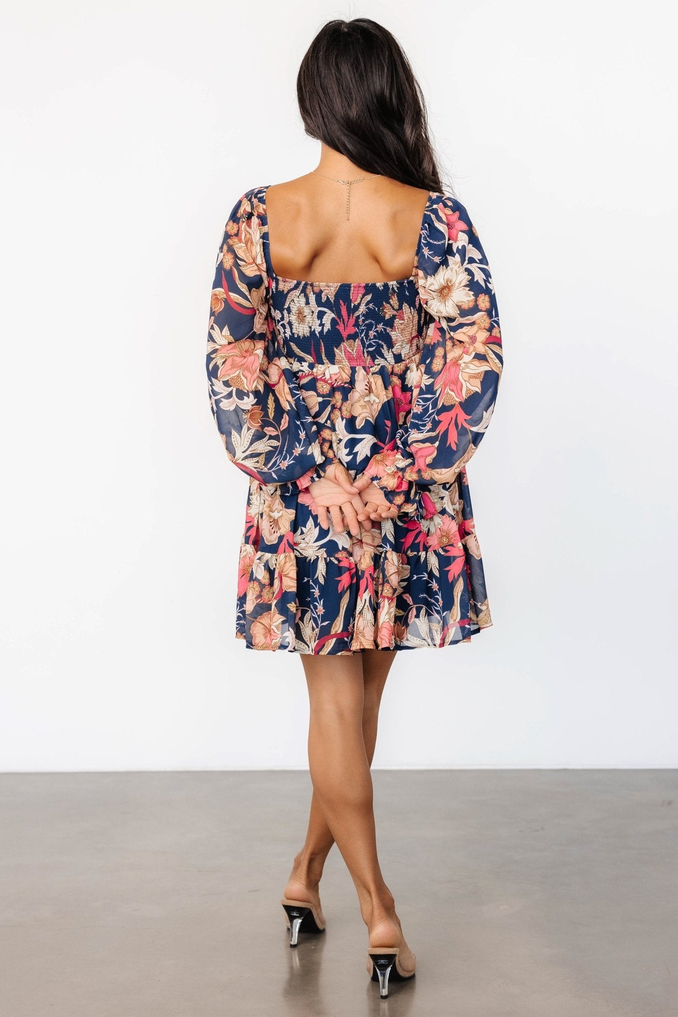 Rubi Short Dress | Navy Multi Floral - Baltic Born