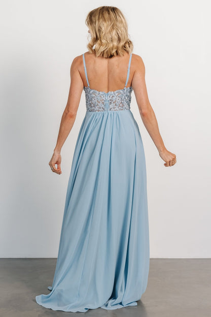 Samantha Lace Top Gown | Light Blue - Baltic Born